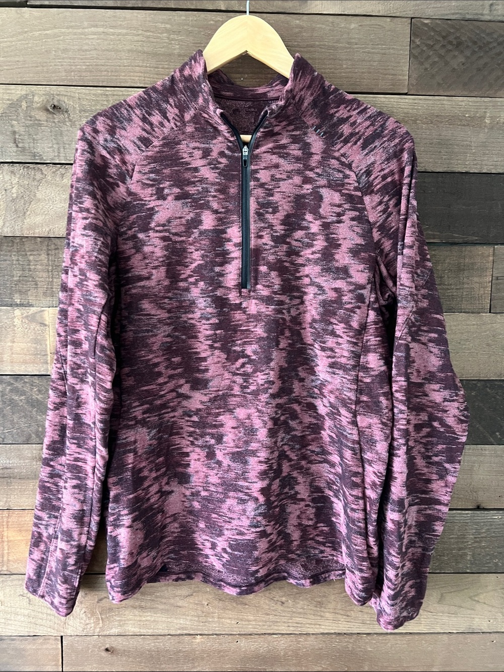 Lululemon Athletica Men's Surge Warm Half-Zip in Data Rush Mini Jacquard Medium